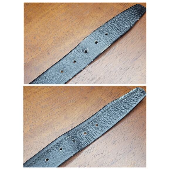 VTG Jacob Genuine Elephant Leather Belt w/ Buckle Made in Thailand Exotic✨️44/46 - Picture 9 of 12